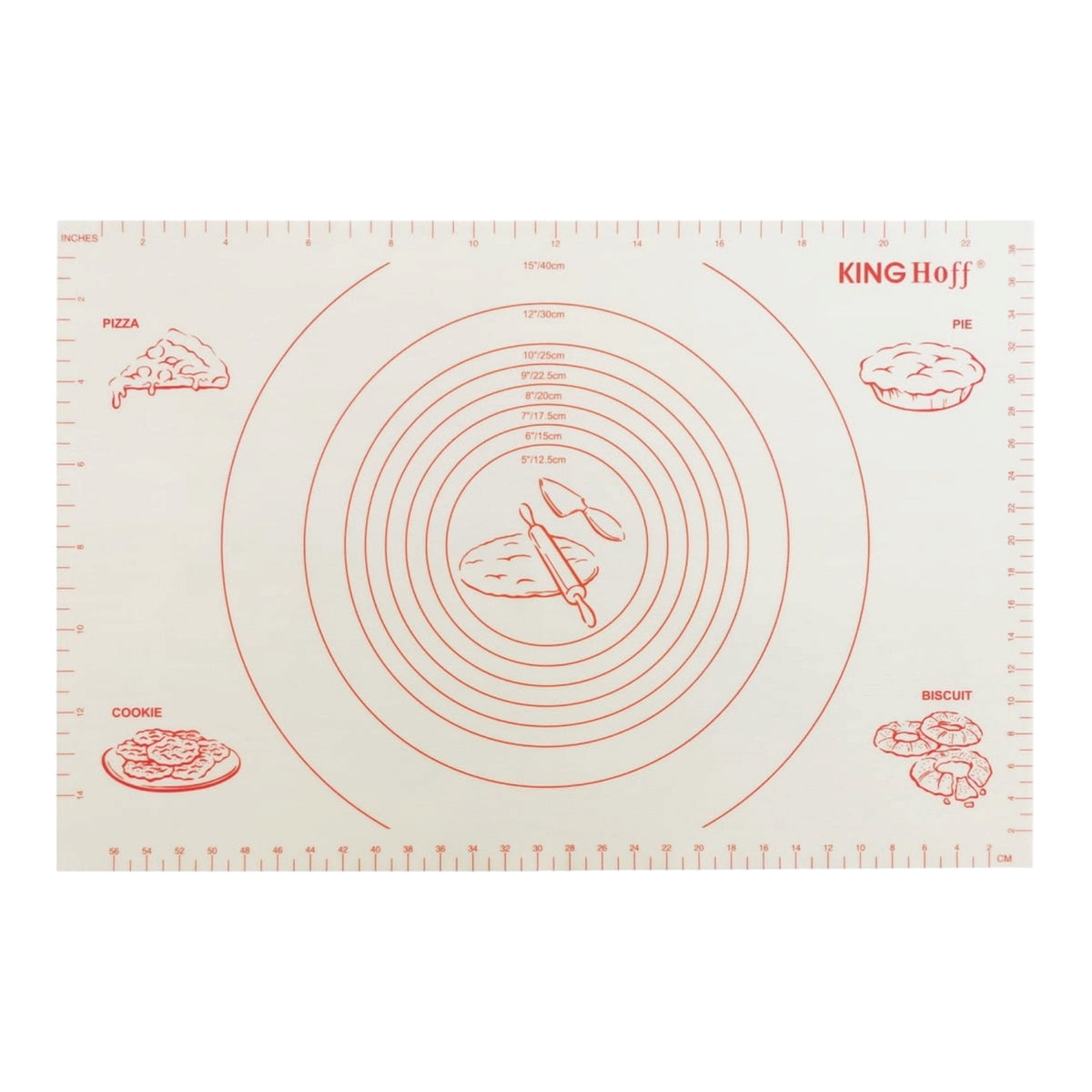 KingHoff KH-1537 silikoninis kepimo kilimėlis, 60 x 40 cm