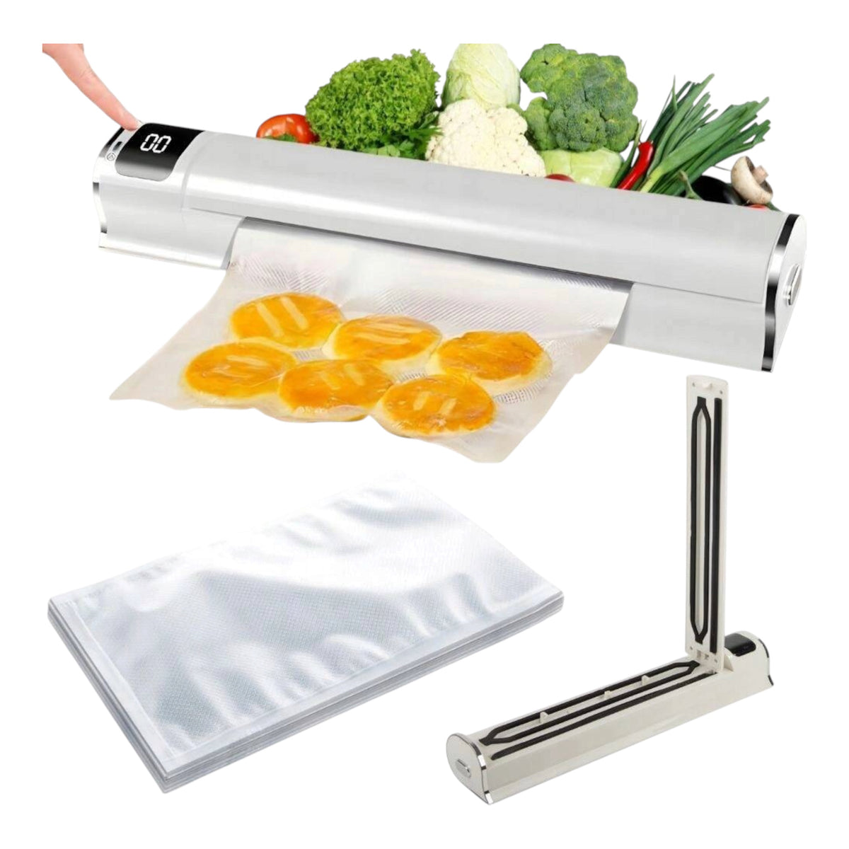 Maisto vakuumatorius su 10 maišelių, 300 W