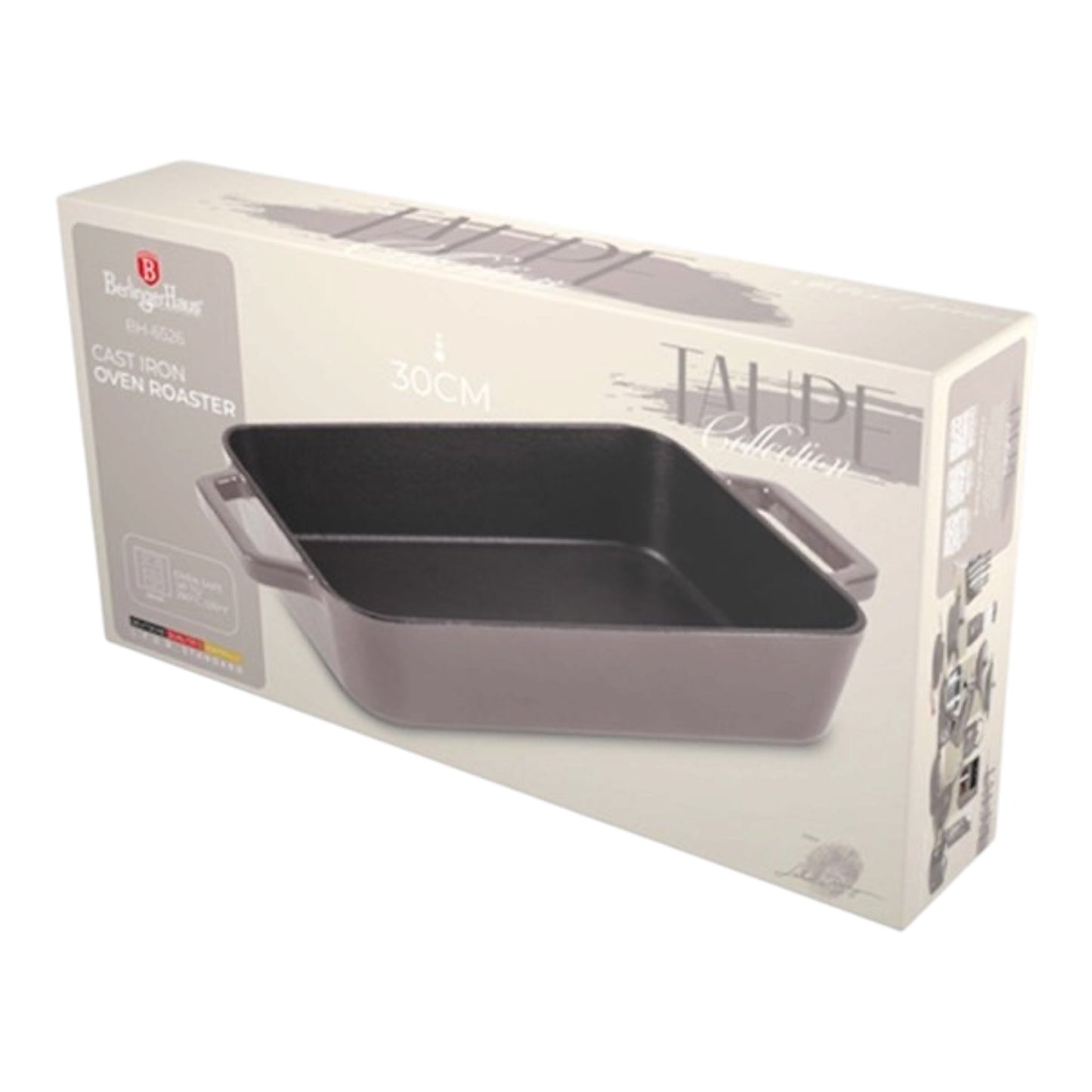 Berlinger Haus BH-6526 ketaus orkaitės kepimo indas, 30 × 20 cm (Taupe Collection)