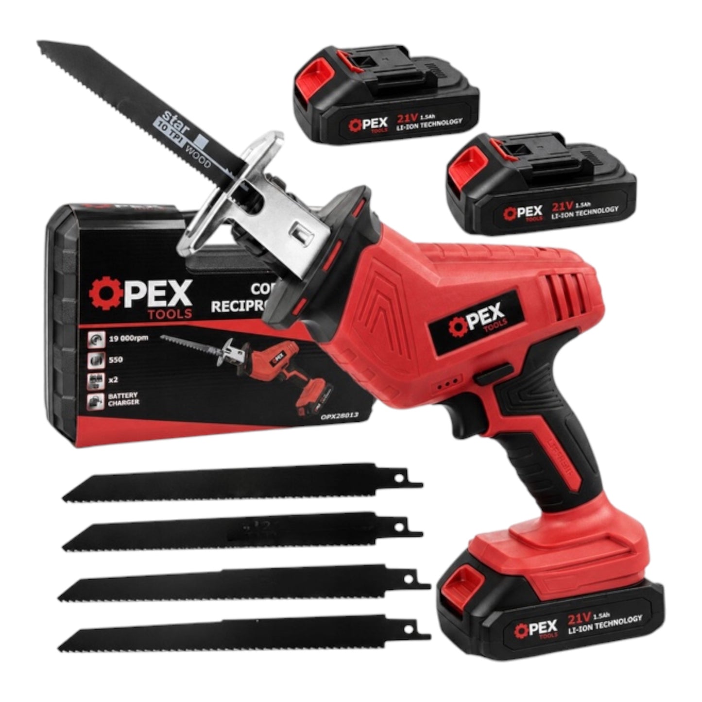 OPEX Tools OPX28013 belaidis tiesinis pjūklas, 18-21 V