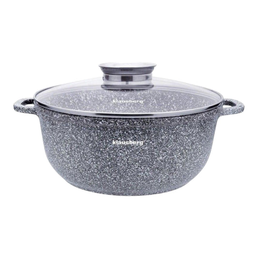 Puodas Klausberg KB-7524, 6,8 L, Ø28 × 12,5 cm, marmurinė nelimpanti danga