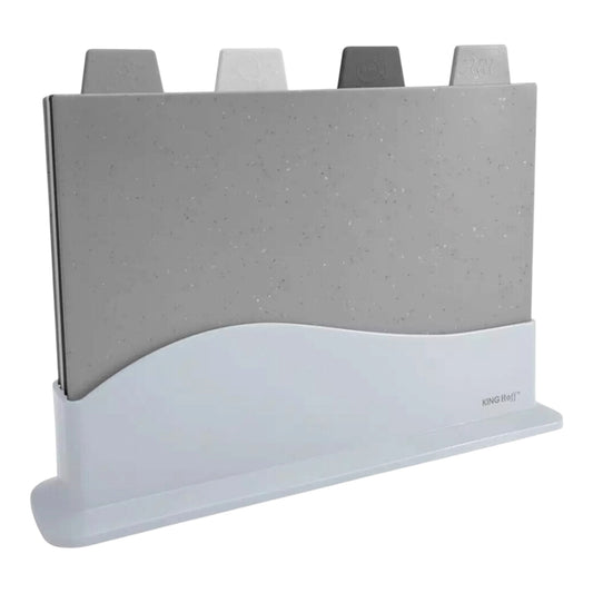 KINGHoff KH-1743 pjaustymo lentelių rinkinys su stovu, 4 vnt., 30 × 22,5 × 5 cm