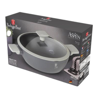 Berlinger Haus Aspen BH-7070 žemas puodas su dangčiu, Ø28 cm, 3,8 l