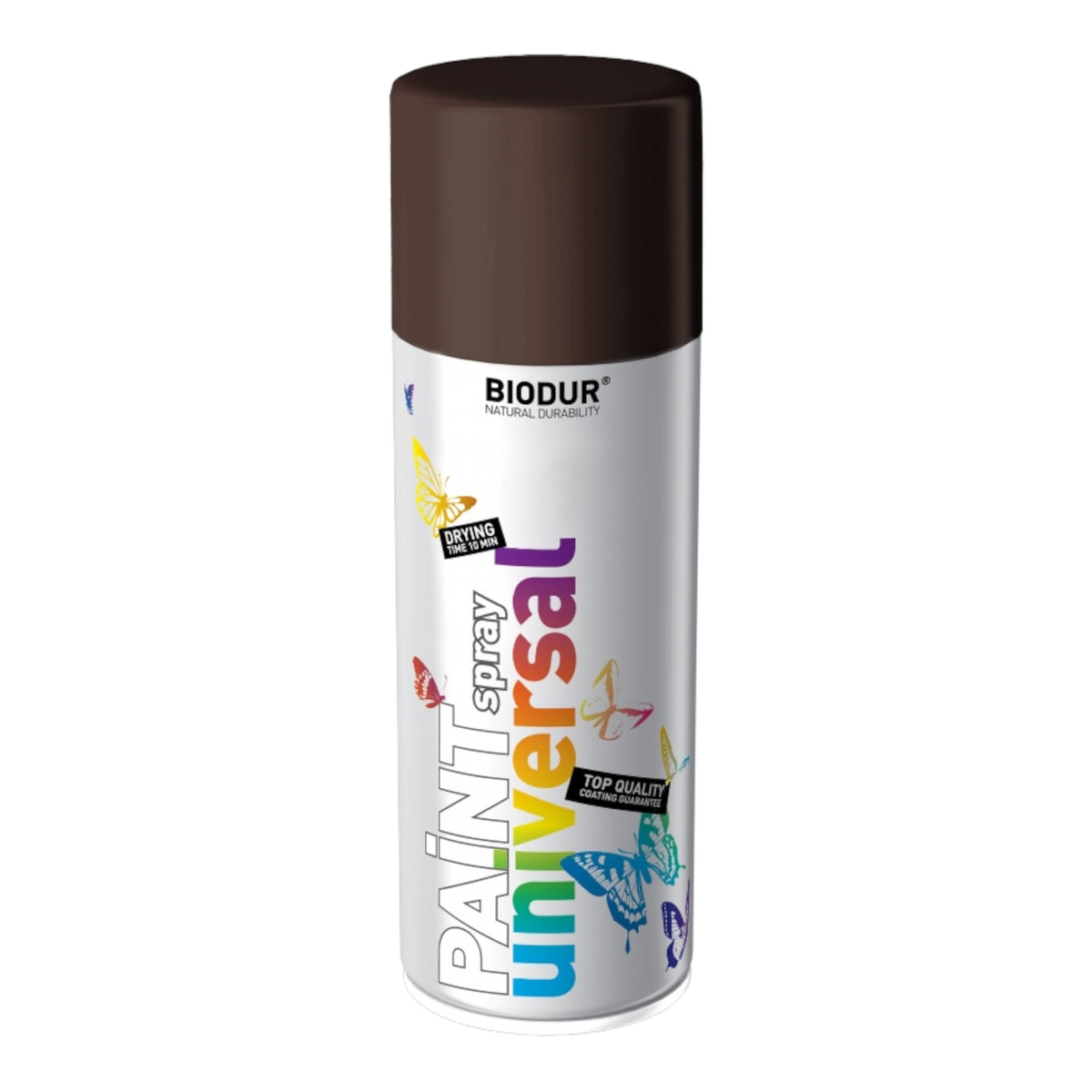 BIODUR Paint Universal aerozolinė emalė, tamsiai ruda matinė (RAL8017), 400 ml
