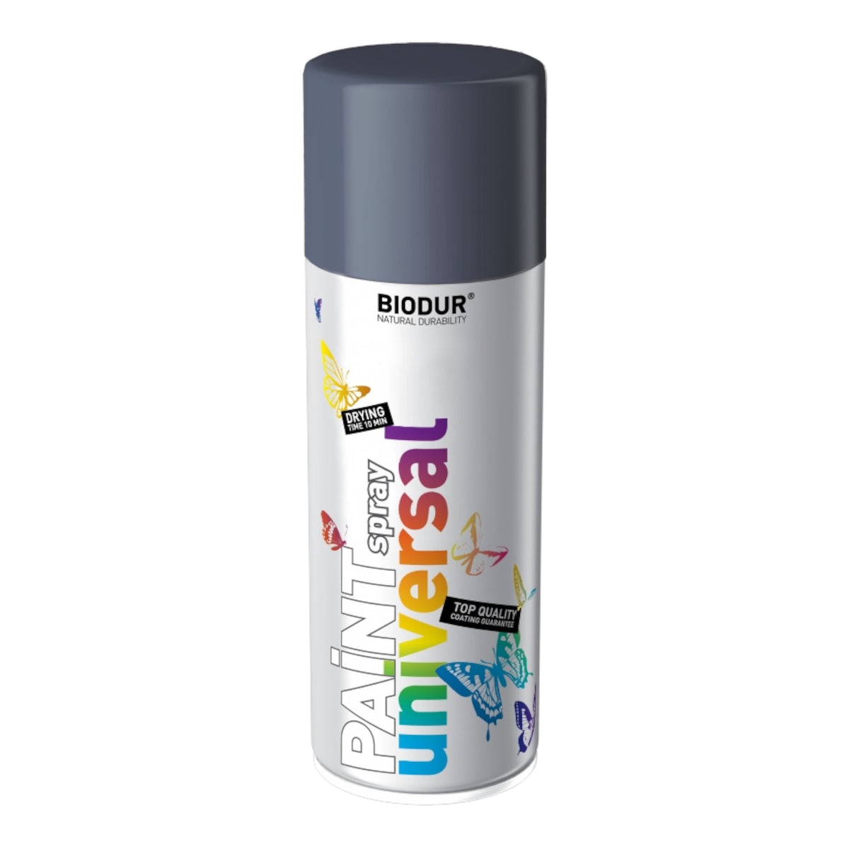 BIODUR Paint Universal aerozolinė emalė, tamsiai pilka (RAL7024), 400 ml