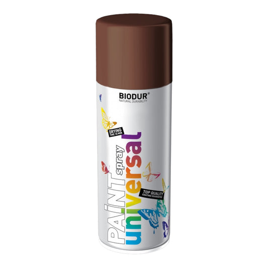 BIODUR Paint Universal aerozolinė emalė, ruda (RAL8011), 400 ml