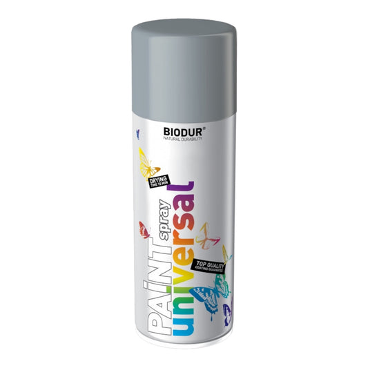 BIODUR Paint Universal aerozolinė emalė, pilka (RAL7046), 400 ml