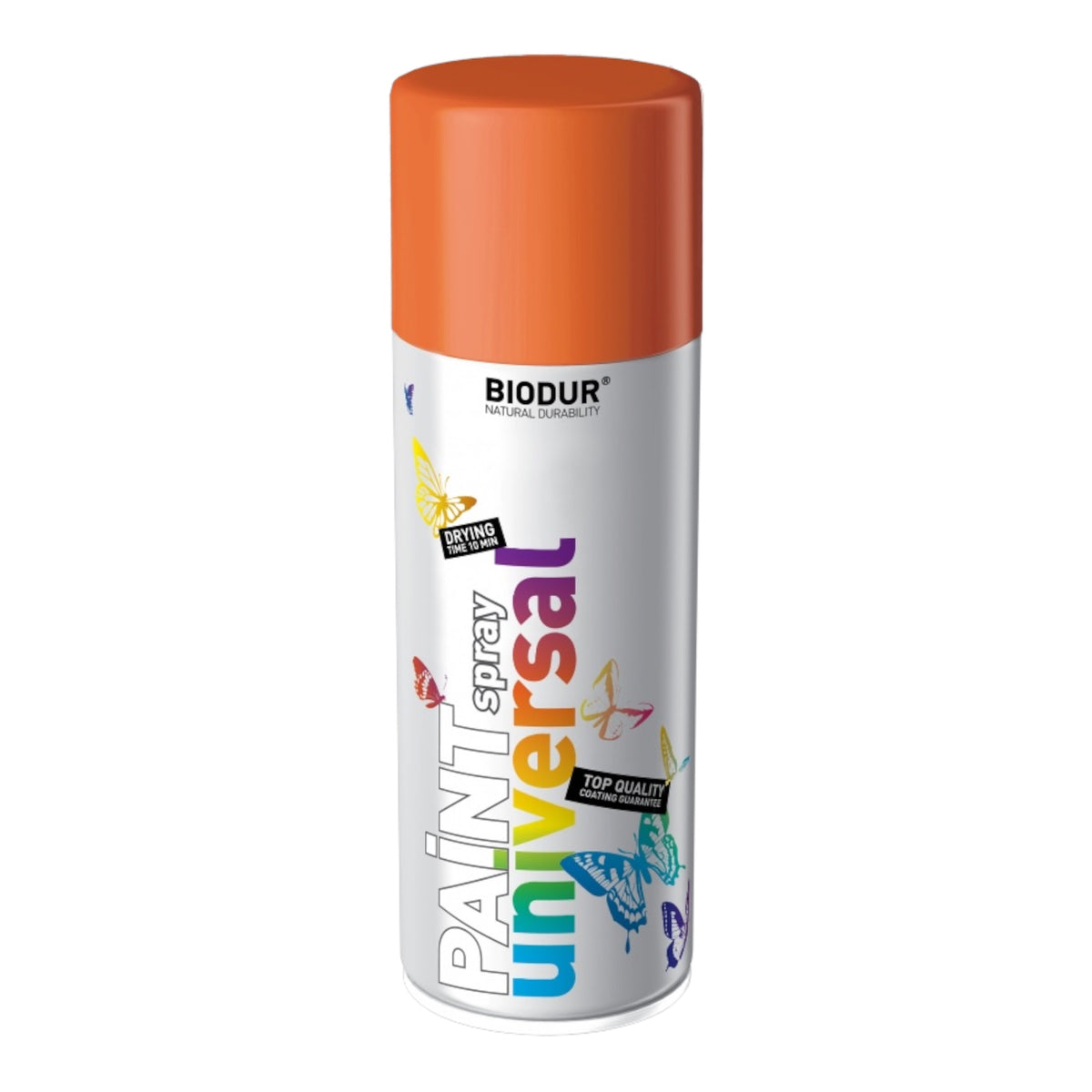 BIODUR Paint Universal aerozolinė emalė, oranžinė (RAL2004), 400 ml