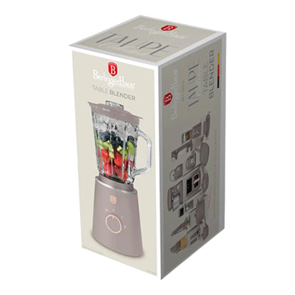 Berlinger Haus BH-9819 stacionarus trintuvas, 1000 W, 1,5 l stiklinis indas, matinė rusvai pilka