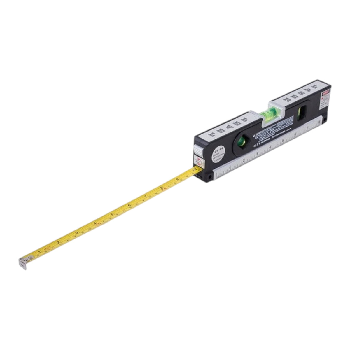 Lazerinis gulsčiukas su LED apšvietimu ir matavimo juosta, 24,5 x 2,8 x 6 cm