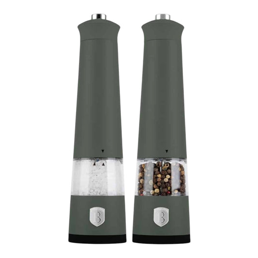Berlinger Haus BH-9885 elektrinių druskos ir pipirų malūnėlių rinkinys, 2 vnt., matinė žalia