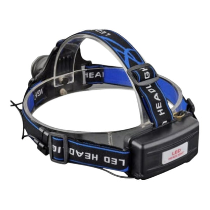 LED žibintuvėlis ant galvos CREE XM-L T6 su ZOOM funkcija, įkraunamas per USB, su 2 akumuliatoriais
