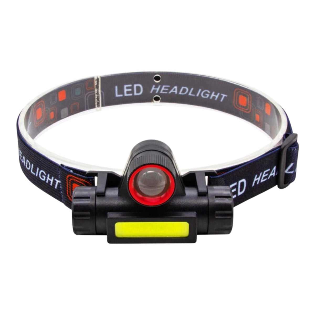 Įkraunamas LED žibintuvėlis ant galvos su magnetu, COB ir CREE LED, USB