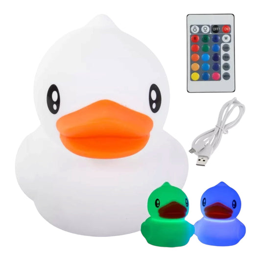 Vaikiška silikoninė naktinė lemputė Duck