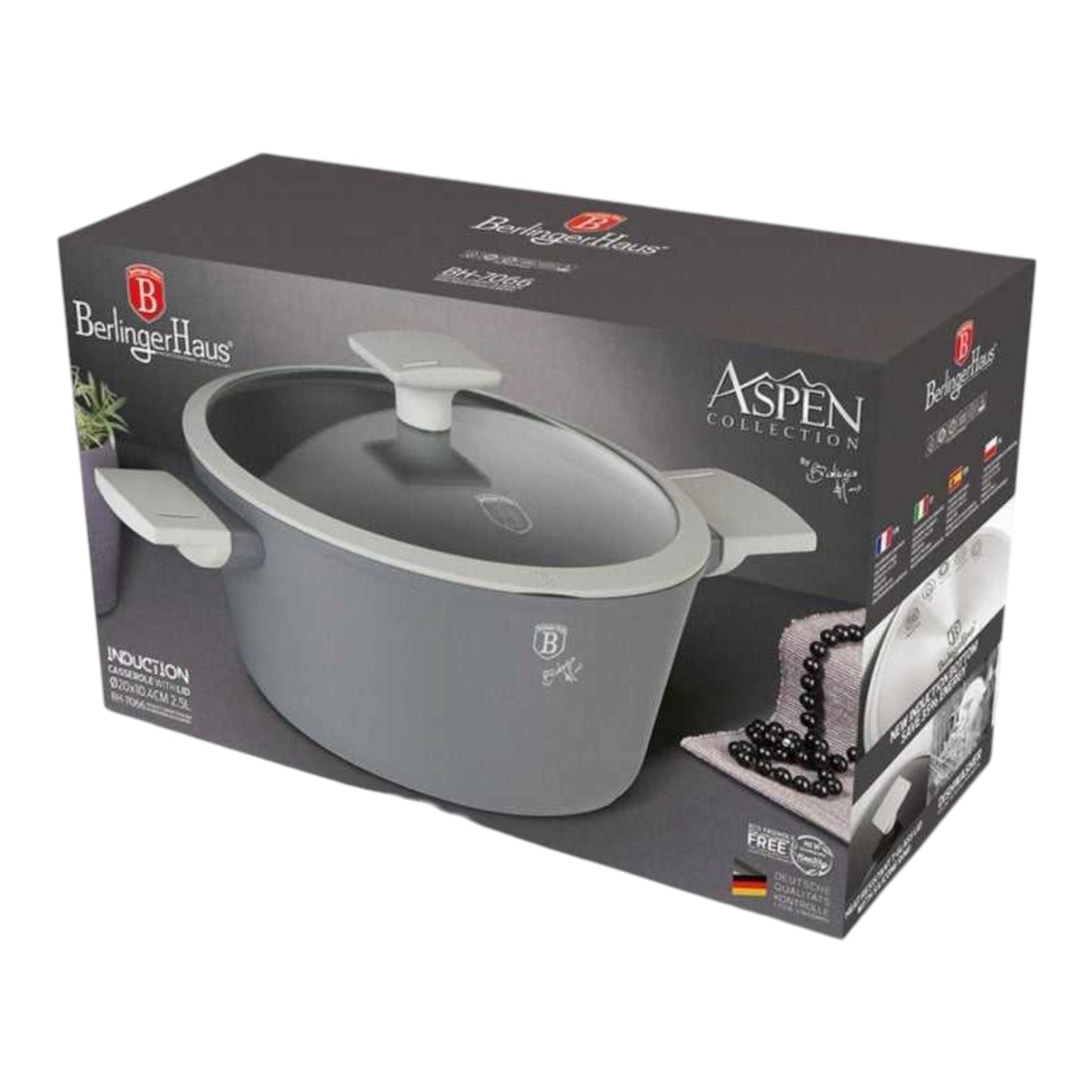 BerlingerHaus Aspen Collection puodas su dangčiu BH-7068, 28 cm, 6,1 L