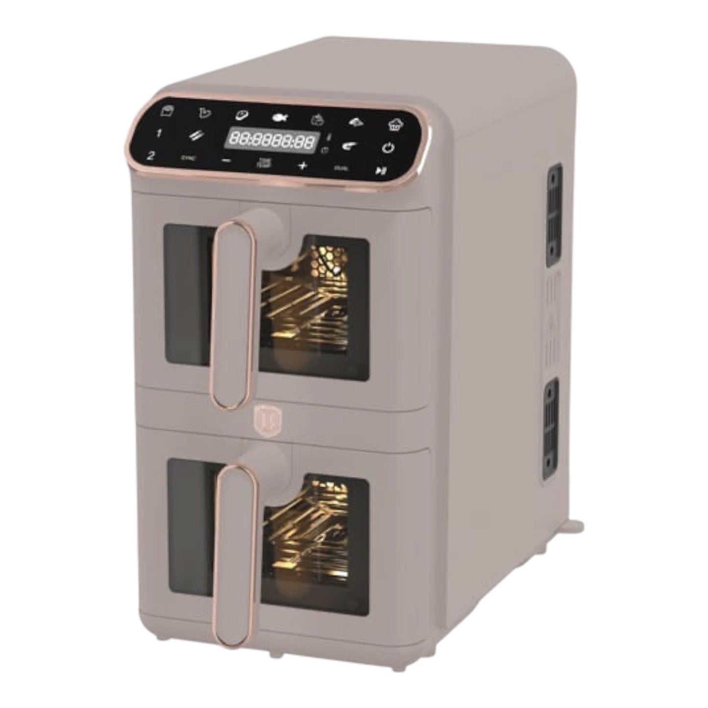 Berlinger Haus BH-9804 Dviguba oro gruzdintuvė „Taupe”, 5,5 L + 5,5 L, 2460 W