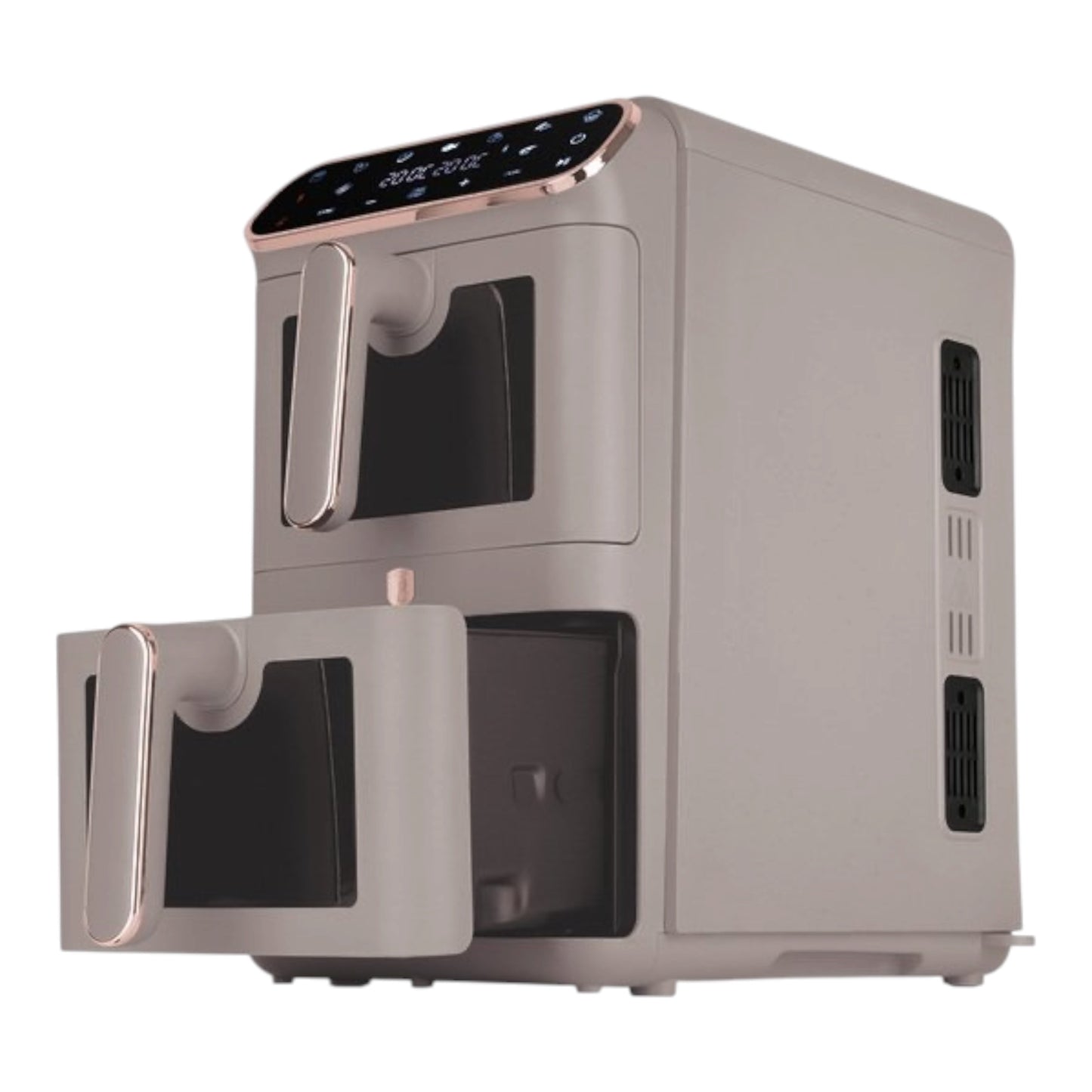 Berlinger Haus BH-9804 Dviguba oro gruzdintuvė „Taupe”, 5,5 L + 5,5 L, 2460 W