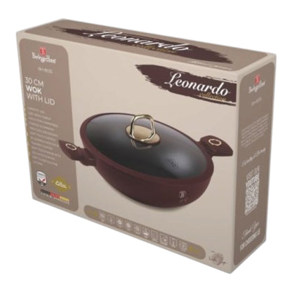 Berlinger Haus BH-8035 „Leonardo Collection" Wokas su dangčiu, 30 cm, 4,8 L