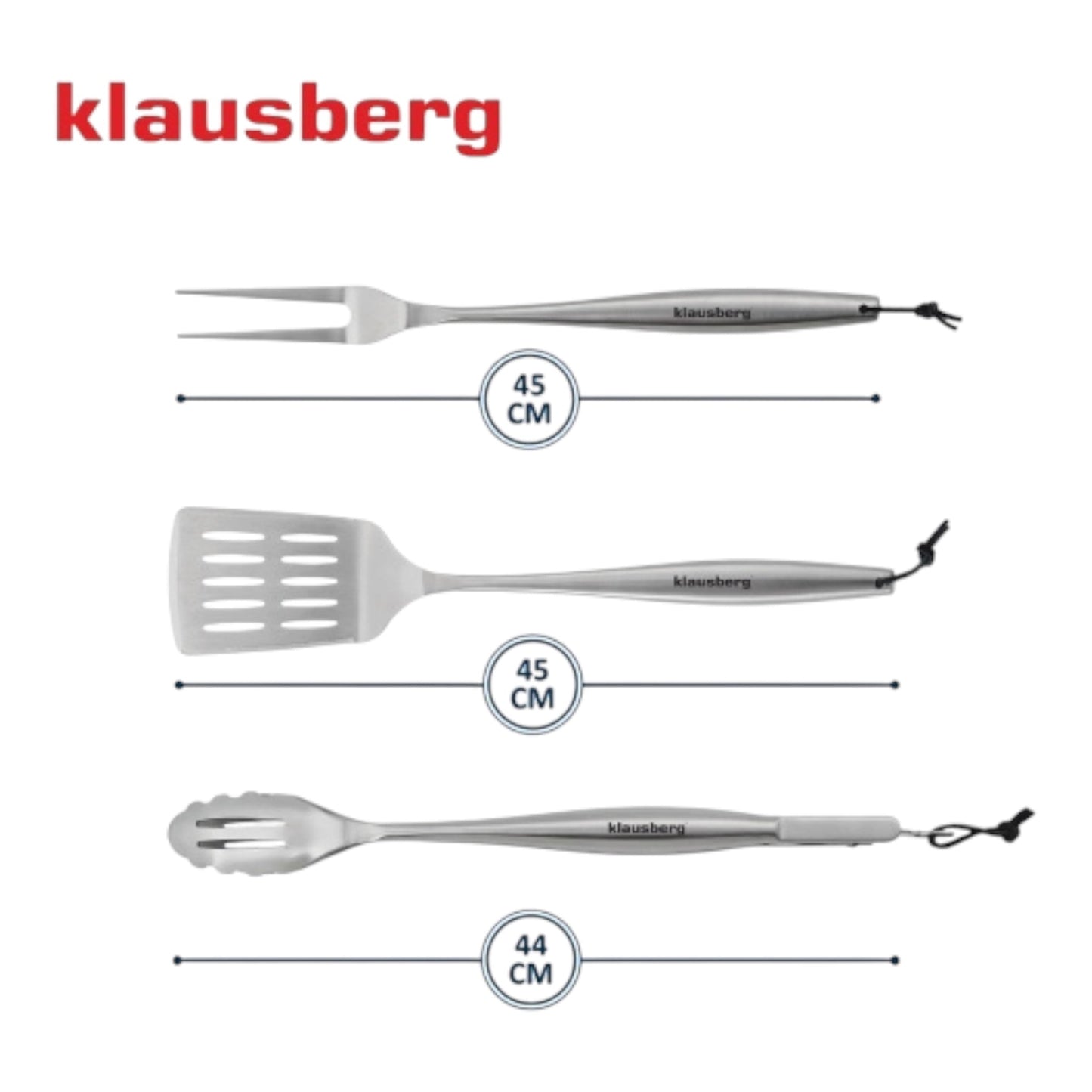 Klausberg KB-7900 kepsninės įrankių rinkinys, 3 dalys, nerūdijantis plienas