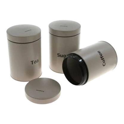 Klausberg KB-7452 metalinių talpyklų rinkinys (Coffee / Tea / Sugar), 3 dalys