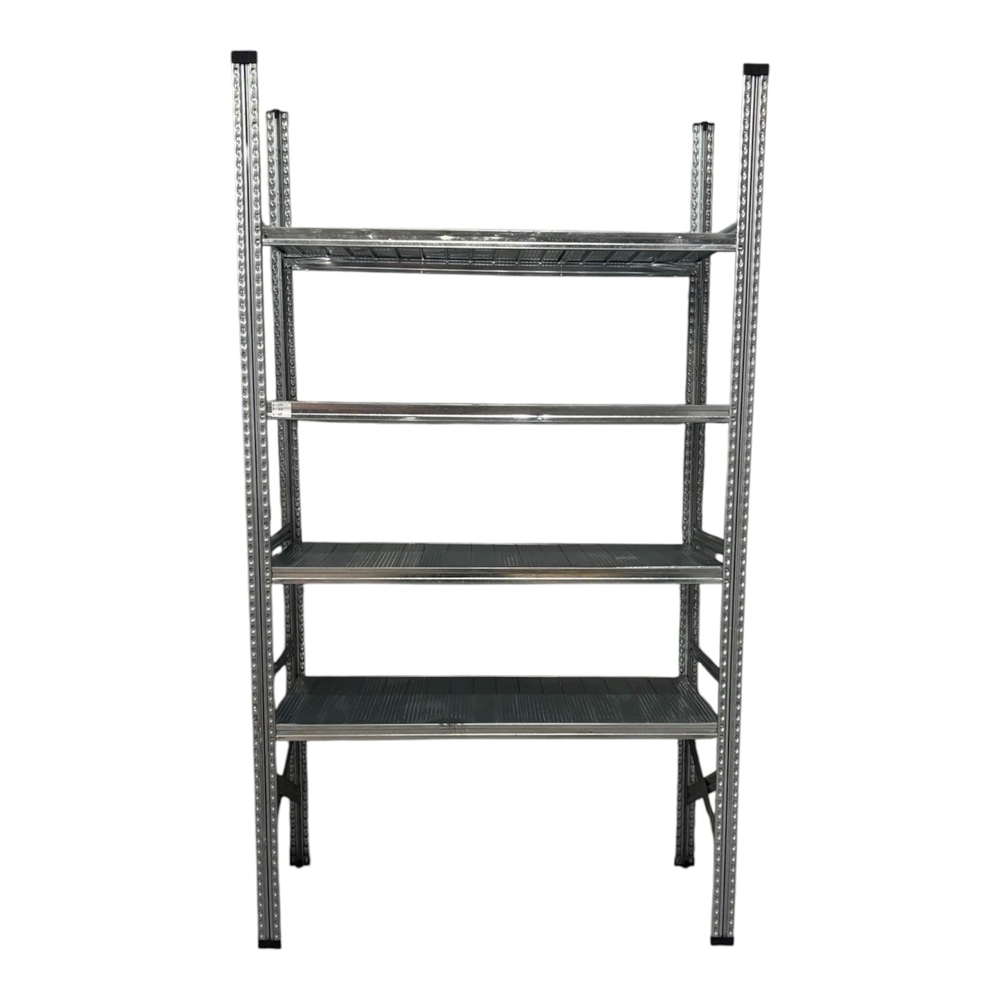 Metalinis sandėliavimo steląžas su 4 lentynomis, 2,5 × 1,4 m (gylis 60 cm)