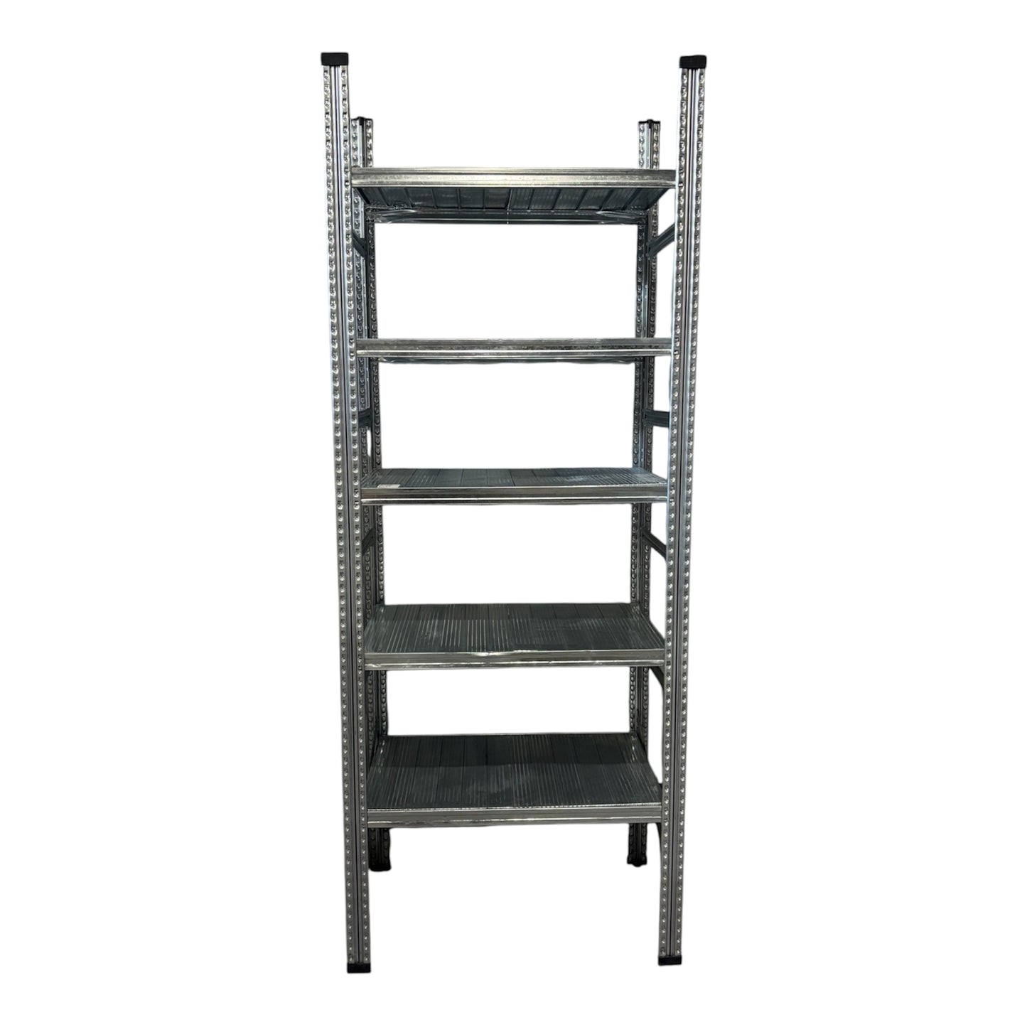 Metalinis sandėliavimo stelažas su 5 lentynomis, 2,5 × 1 m (gylis 60 cm)