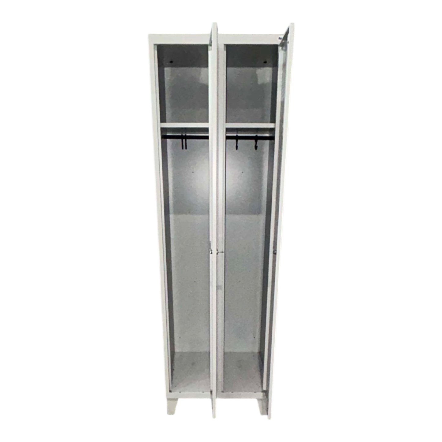 Dviejų vietų metalinė persirengimo spintelė (A 1,95 m × P 60 cm × G 50 cm)