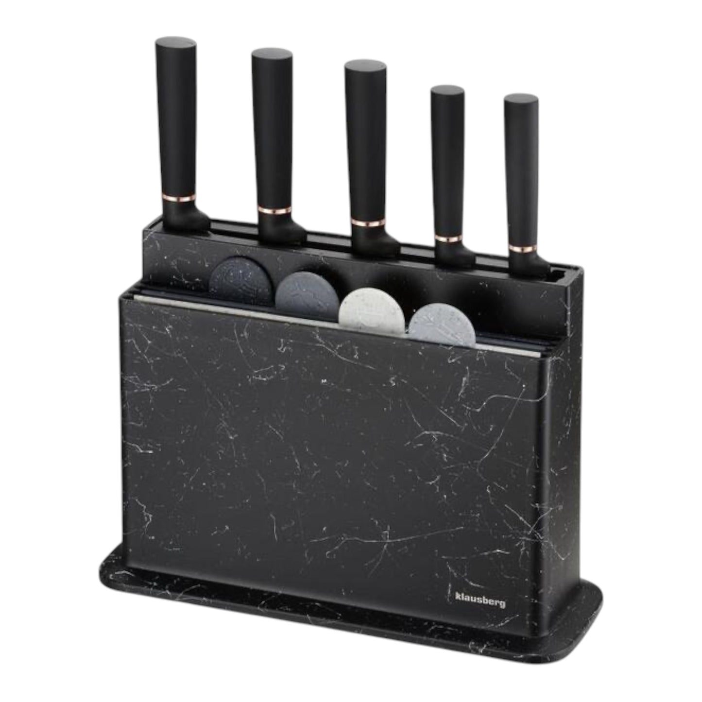 Klausberg KB-7834 virtuvinių peilių ir pjaustymo lentelių rinkinys su stovu, 9 dalys